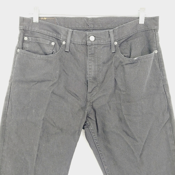 Levi's Black Cotton High Rise Straight Leg Jeans 4360 - Picture 3 of 10